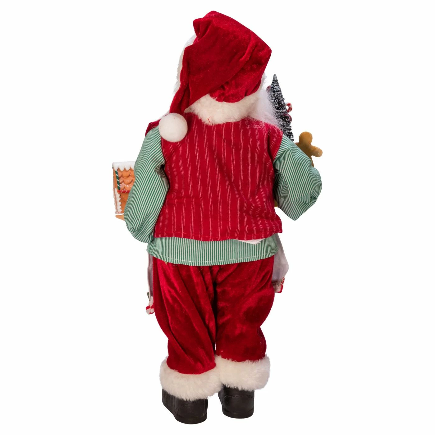 New 𧨠Santa Figurines Kurt Adler 18 In. Kringle Klaus Santa And Gingerbread House ⨠- Image 3