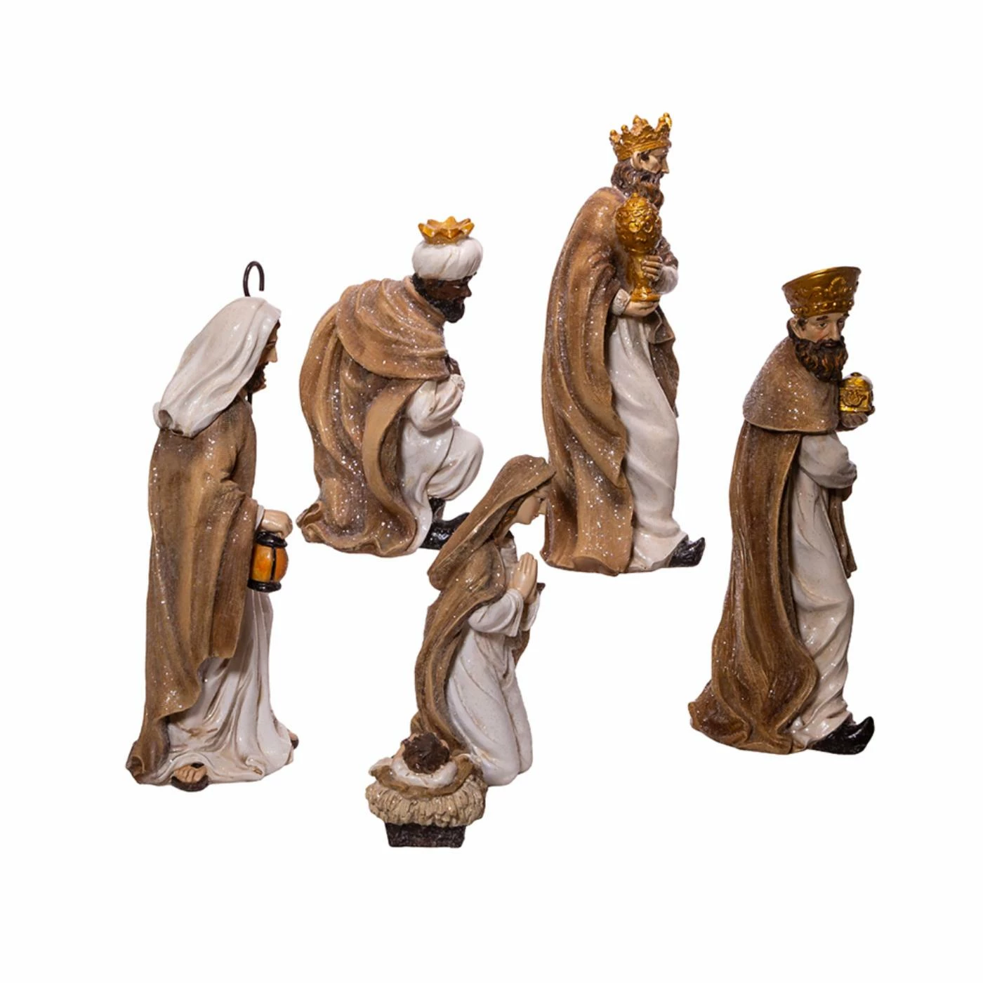 Budget π Kurt S. Adler, Inc. Nativity Figurines & Sets Kurt Adler 13-Inch Glittered Nativity, 6-Piece Set β - Image 3