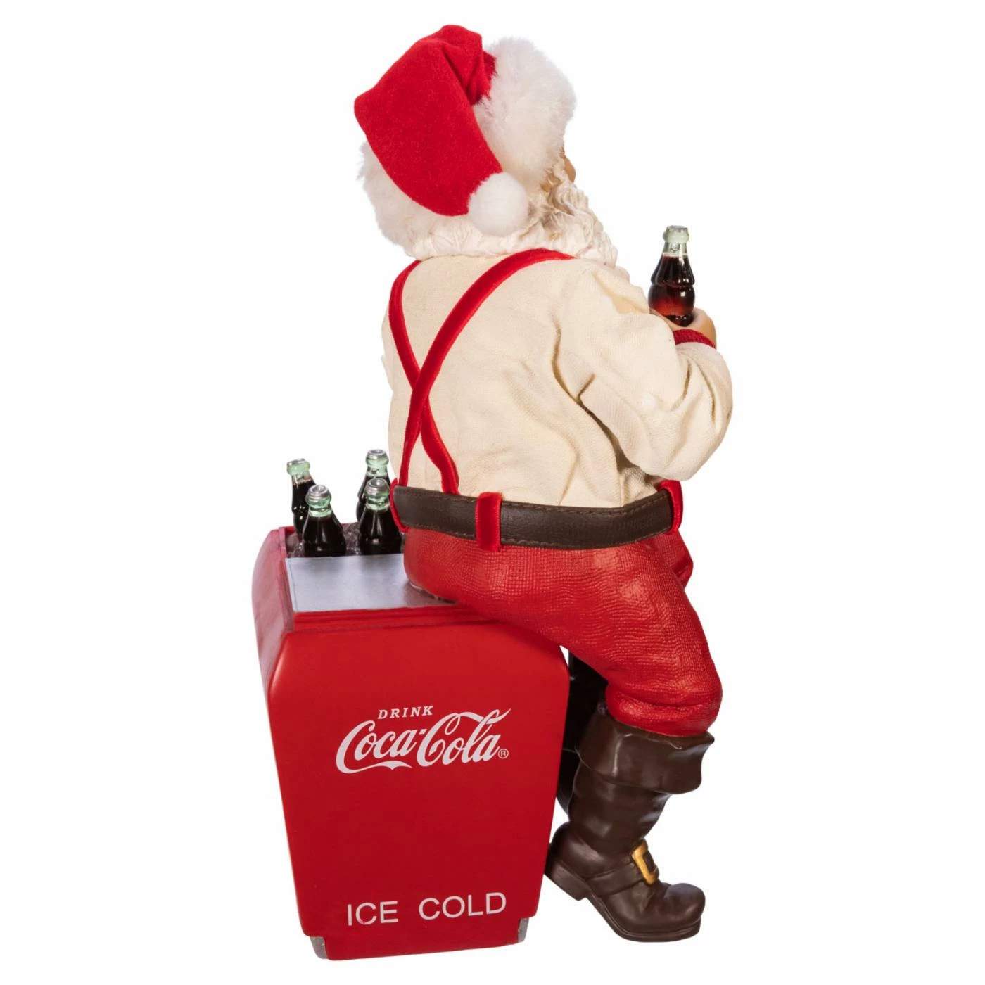 Budget β Santa Figurines Kurt Adler 10.5 In. Coca-Cola Santa Sitting On Cooler Table Piece π - Image 5