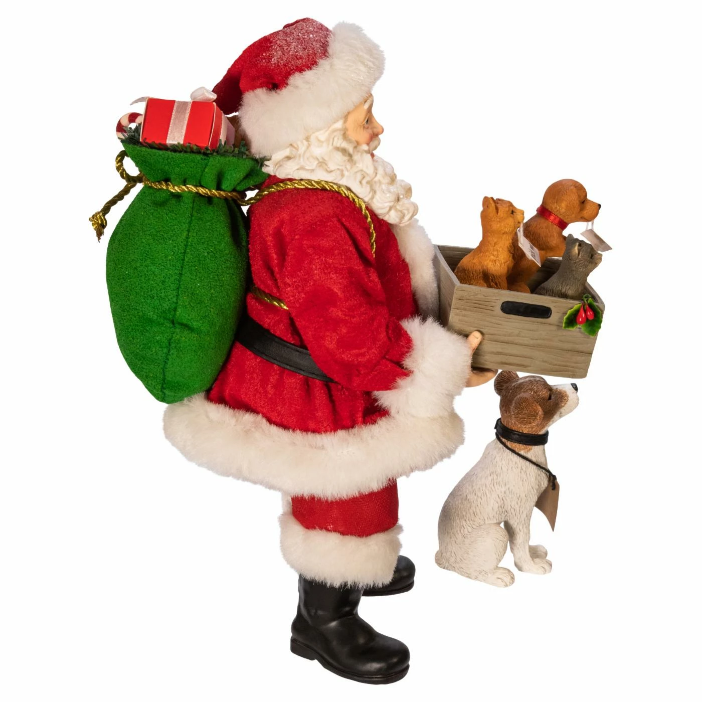 Buy ๐ฏ Santa Figurines Kurt Adler 10.5 In. Fabriche Adopt-a-Pet Santa With ๐ฆฎ Dog ๐ - Image 5