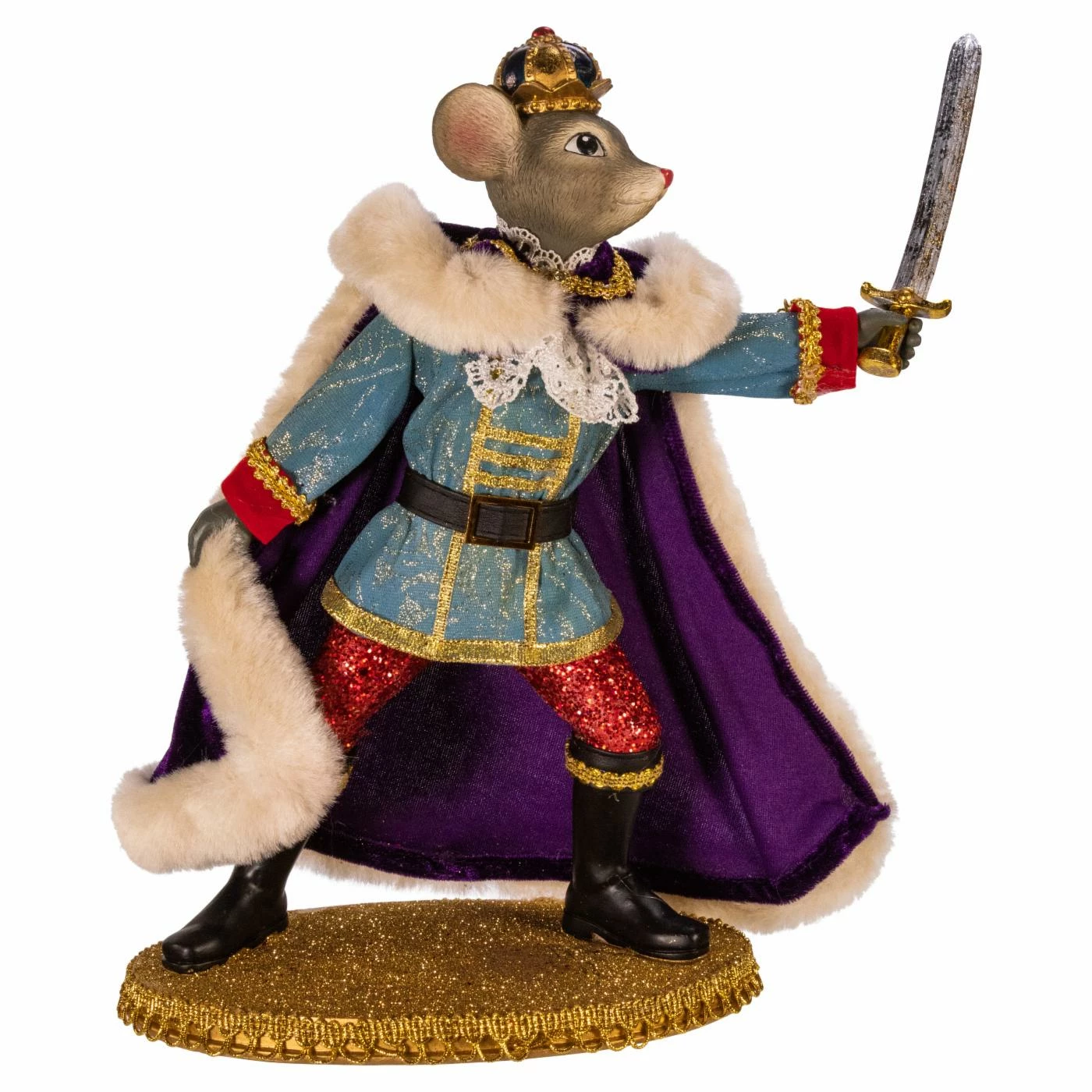 Cheap π Decorative π Christmas Accents Kurt Adler 11.5 In. Fabriche Mouse King With Sword π₯ - Image 5