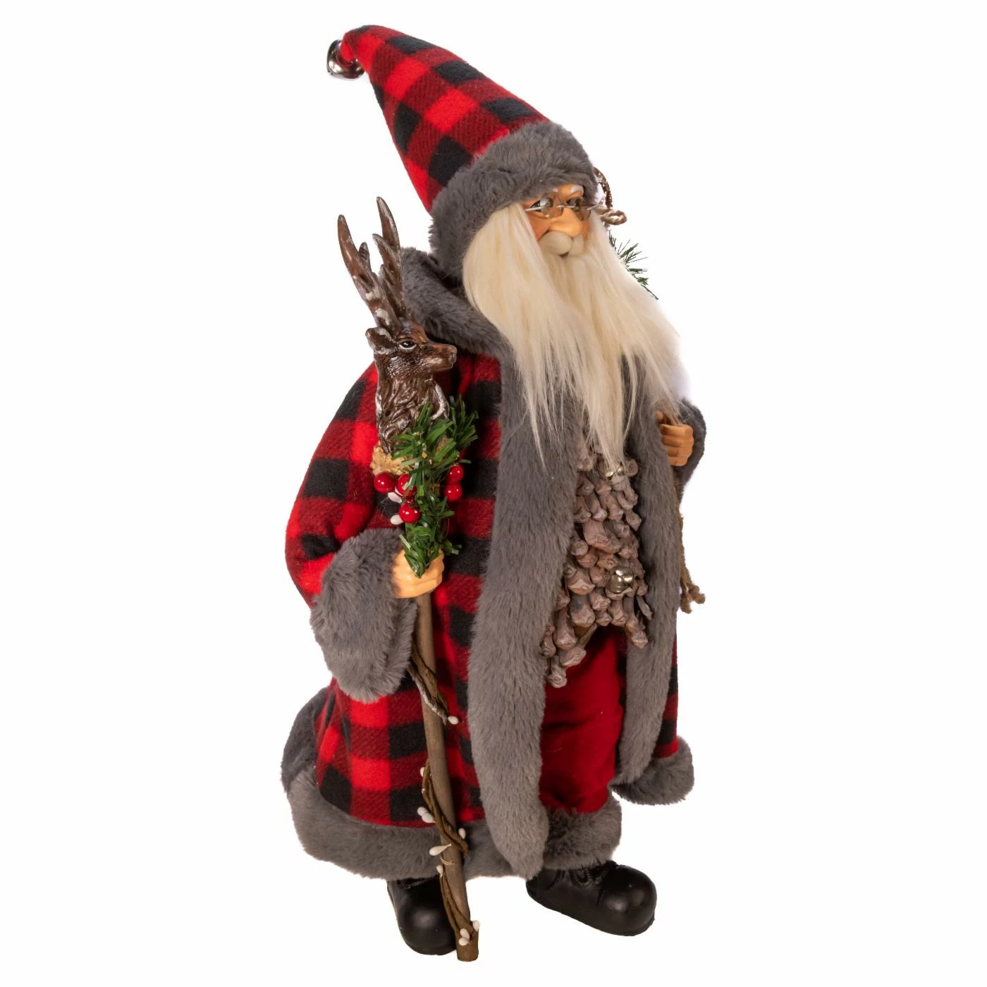 Promo π Santa Figurines Kurt Adler 18 In. Kringle Klaus Red And Gray Santa 𧨠- Image 5