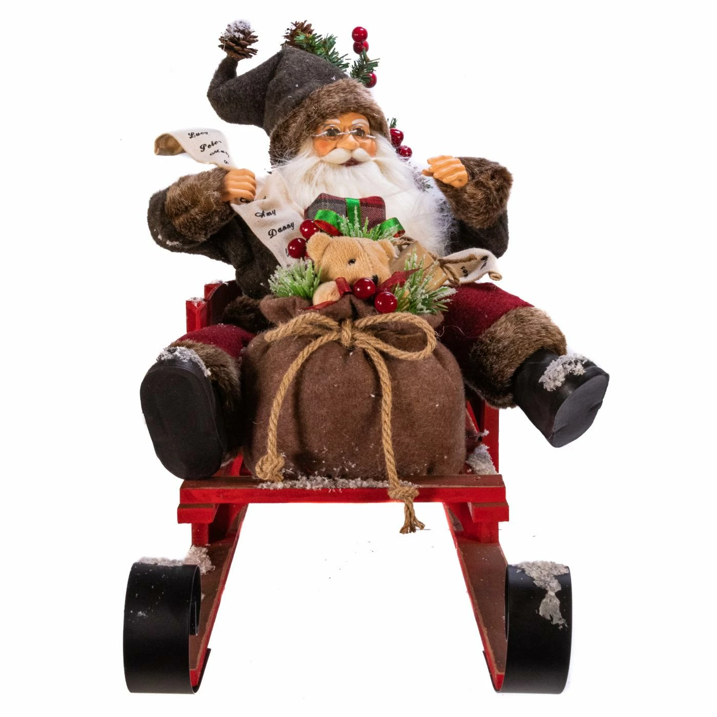 Budget π€© Santa Figurines Kurt Adler 22 In. Kringle Klaus Santa On Sled 𧨠- Image 5