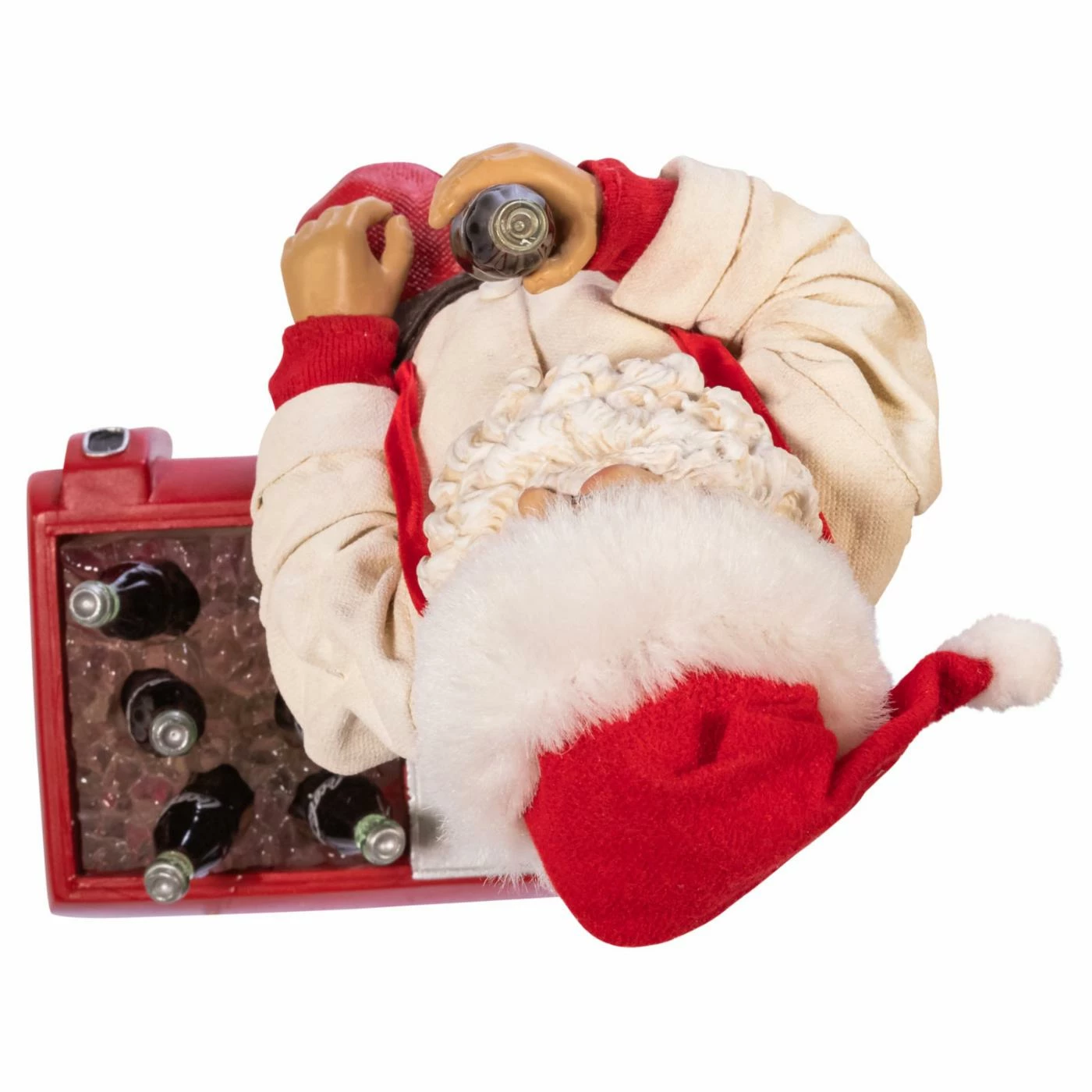 Budget β Santa Figurines Kurt Adler 10.5 In. Coca-Cola Santa Sitting On Cooler Table Piece π - Image 6