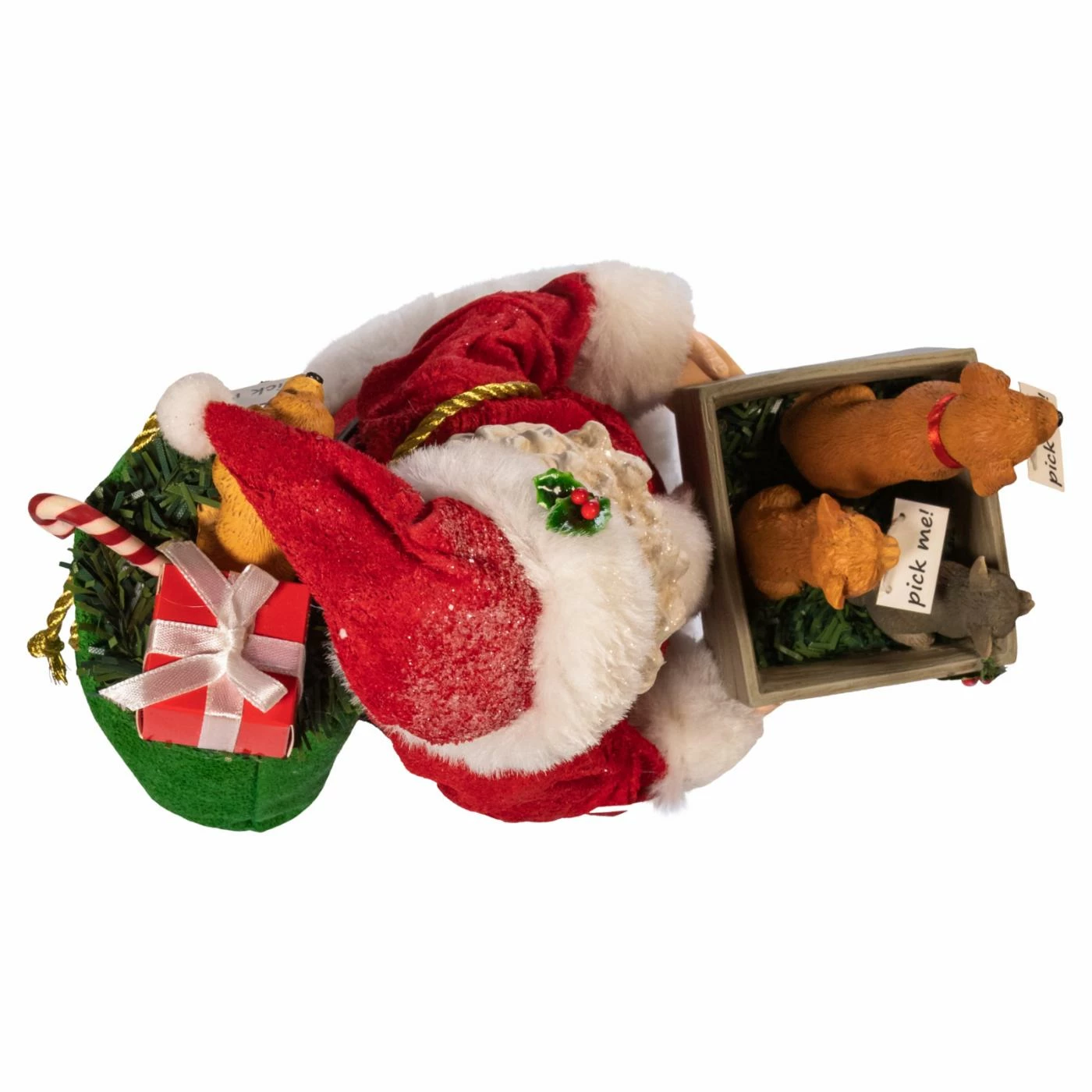 Buy ๐ฏ Santa Figurines Kurt Adler 10.5 In. Fabriche Adopt-a-Pet Santa With ๐ฆฎ Dog ๐ - Image 8