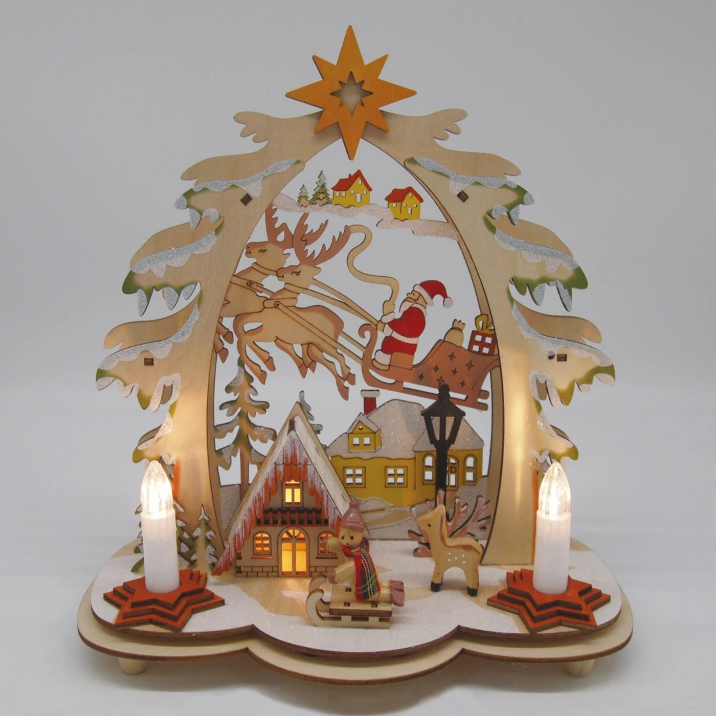 Budget π Decorative π Christmas Accents Kurt Adler 10.82 In. Battery Operated Village LED House π - Image 8
