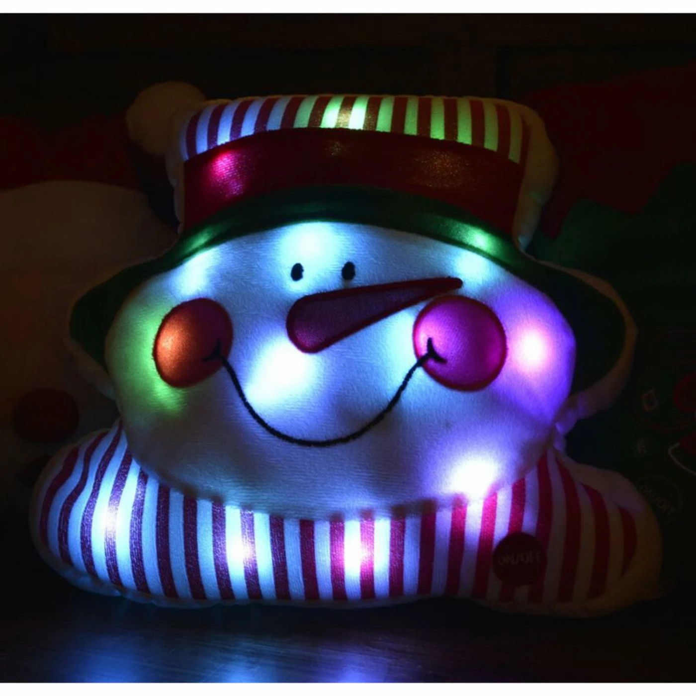 Best Pirce π Decorative π Christmas Pillows Tache Home Fashion Chilly Snowman Microbead LED Throw Pillow π - Image 9