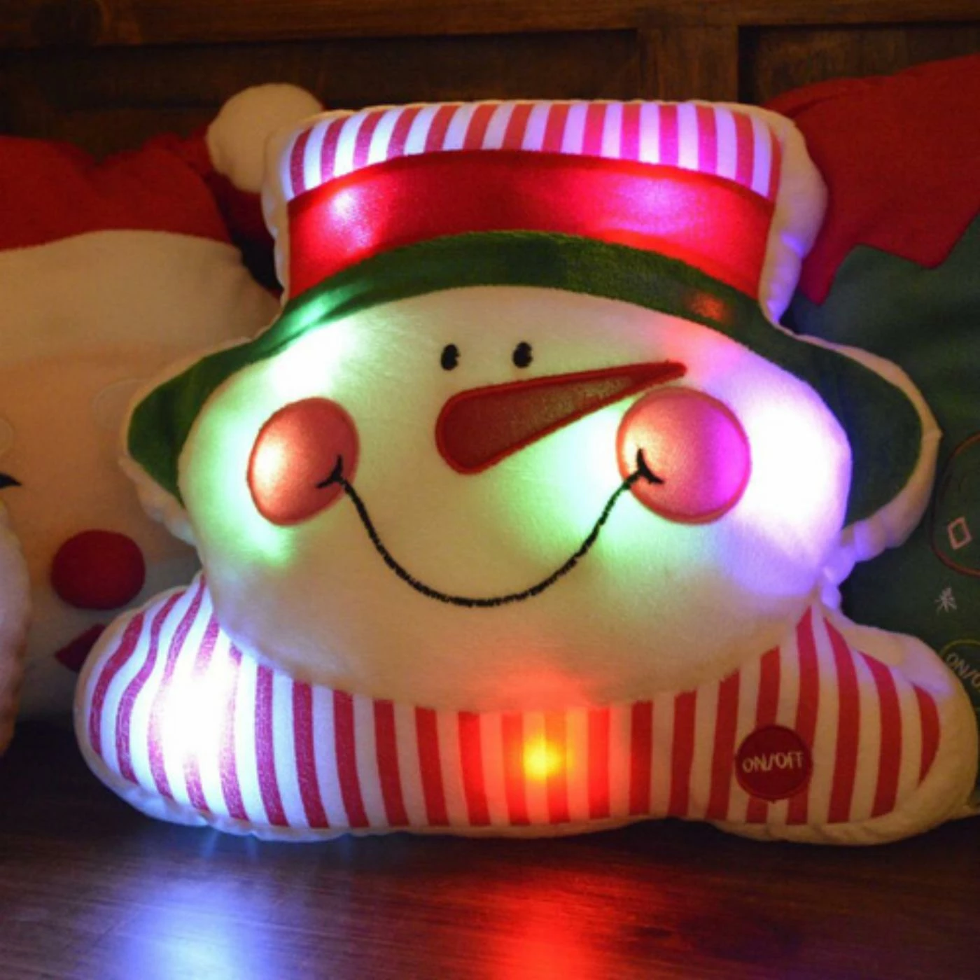 Best Pirce π Decorative π Christmas Pillows Tache Home Fashion Chilly Snowman Microbead LED Throw Pillow π - Image 10