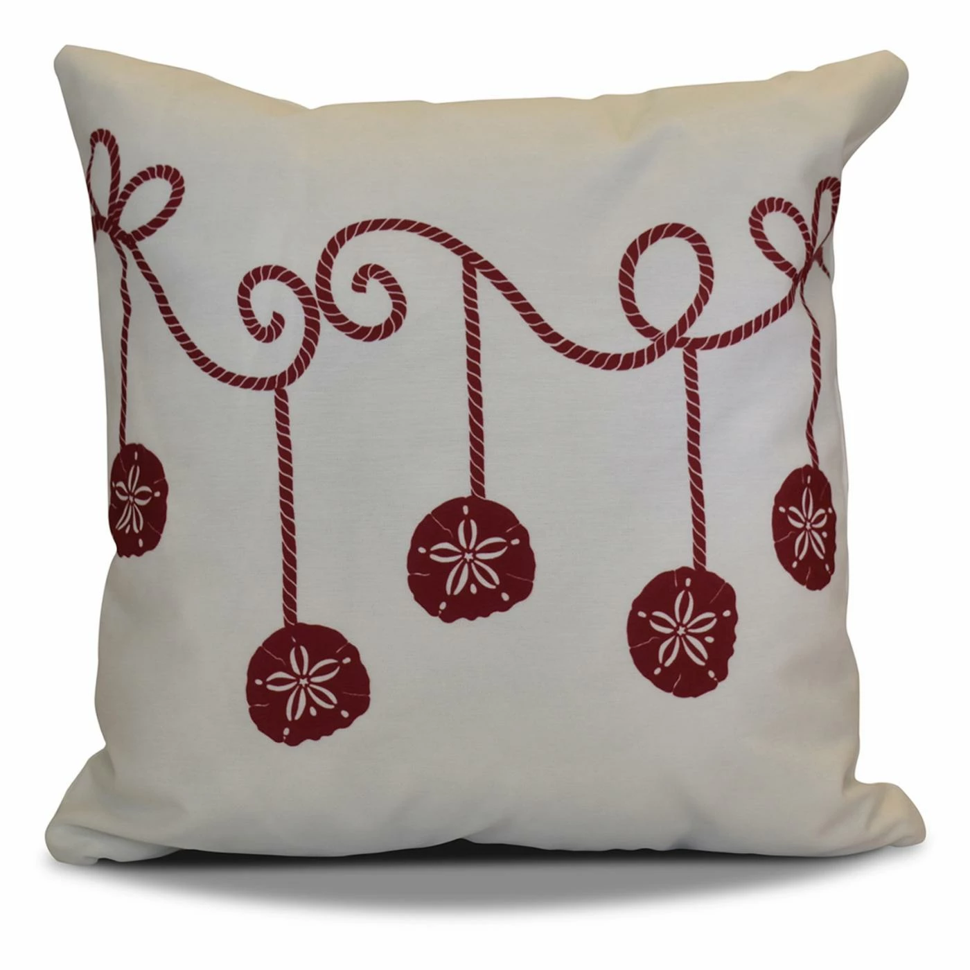 New β Decorative β Christmas Pillows E By Design Sanddollar Ornaments Decorative Pillow β - Image 3
