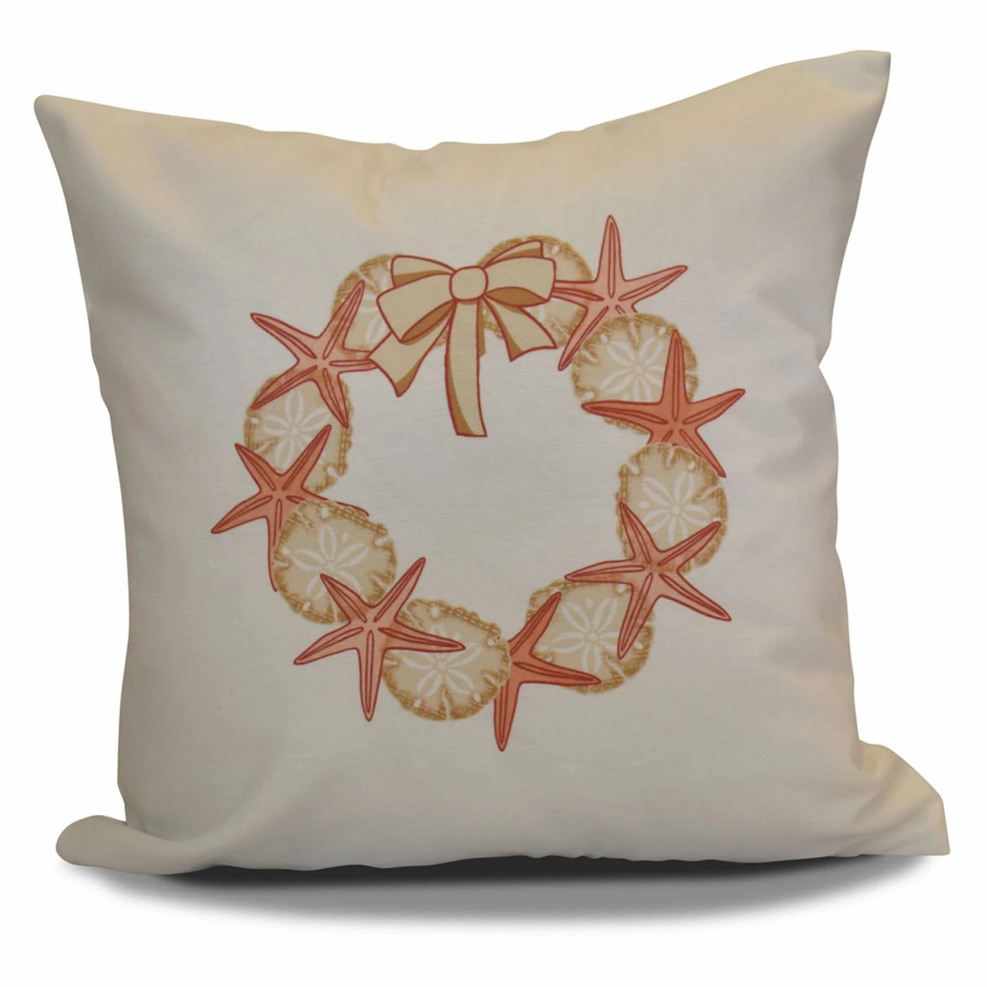 Best reviews of π₯ Decorative π Christmas Pillows E By Design Seashell Wreath Decorative Pillow 𧨠- Image 3