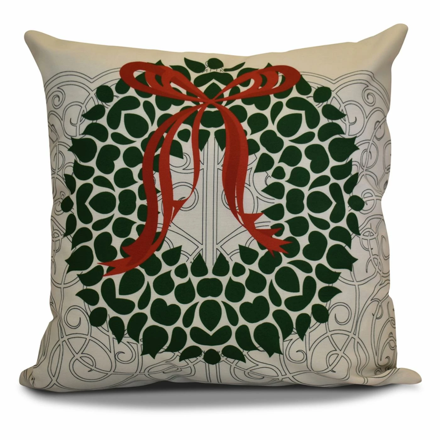 Best Pirce π Decorative π Christmas Pillows E By Design Gate Wreath Decorative Pillow π - Image 3