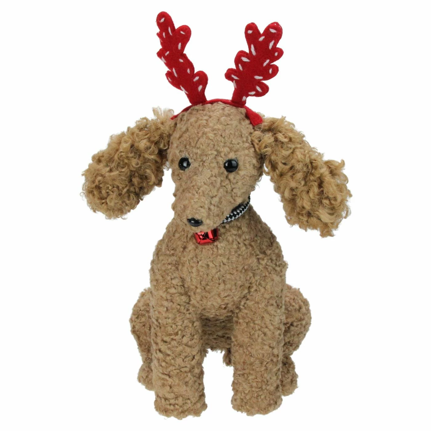 Best deal π Decorative π Christmas Accents Northlight Plush Bichon Frise Puppy πΆ Dog With Antlers π Christmas Decoration π - Image 3