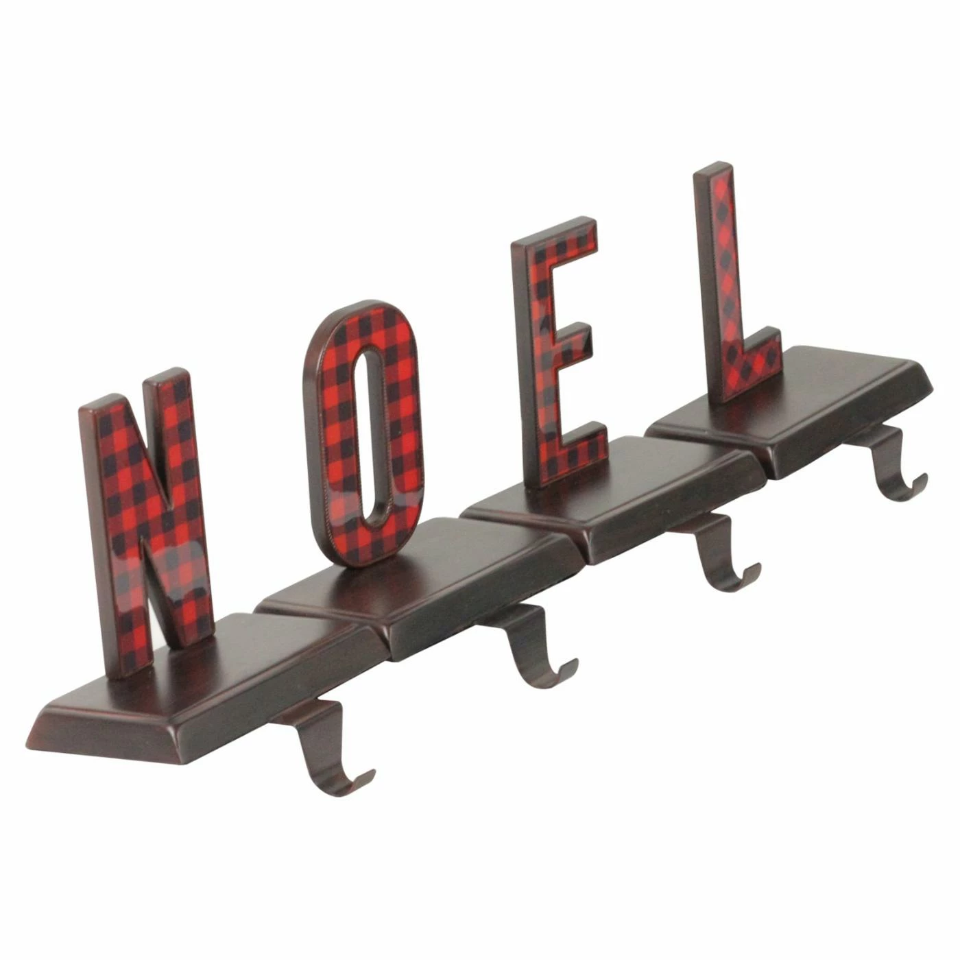 Cheapest π― Christmas Stockings & Holders Northlight 4 Piece Buffalo Plaid Noel π Christmas Stocking Holder Set π― - Image 3