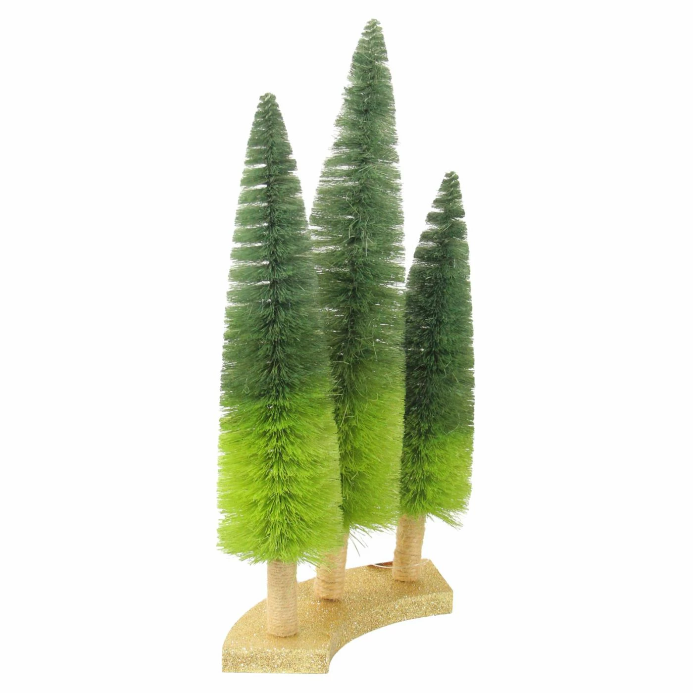 Best deal π Tabletop π Christmas Tree DΓ©cor Northlight 15.75 In. Ombre Green Sisal Tabletop π Christmas Tree Trio π - Image 2