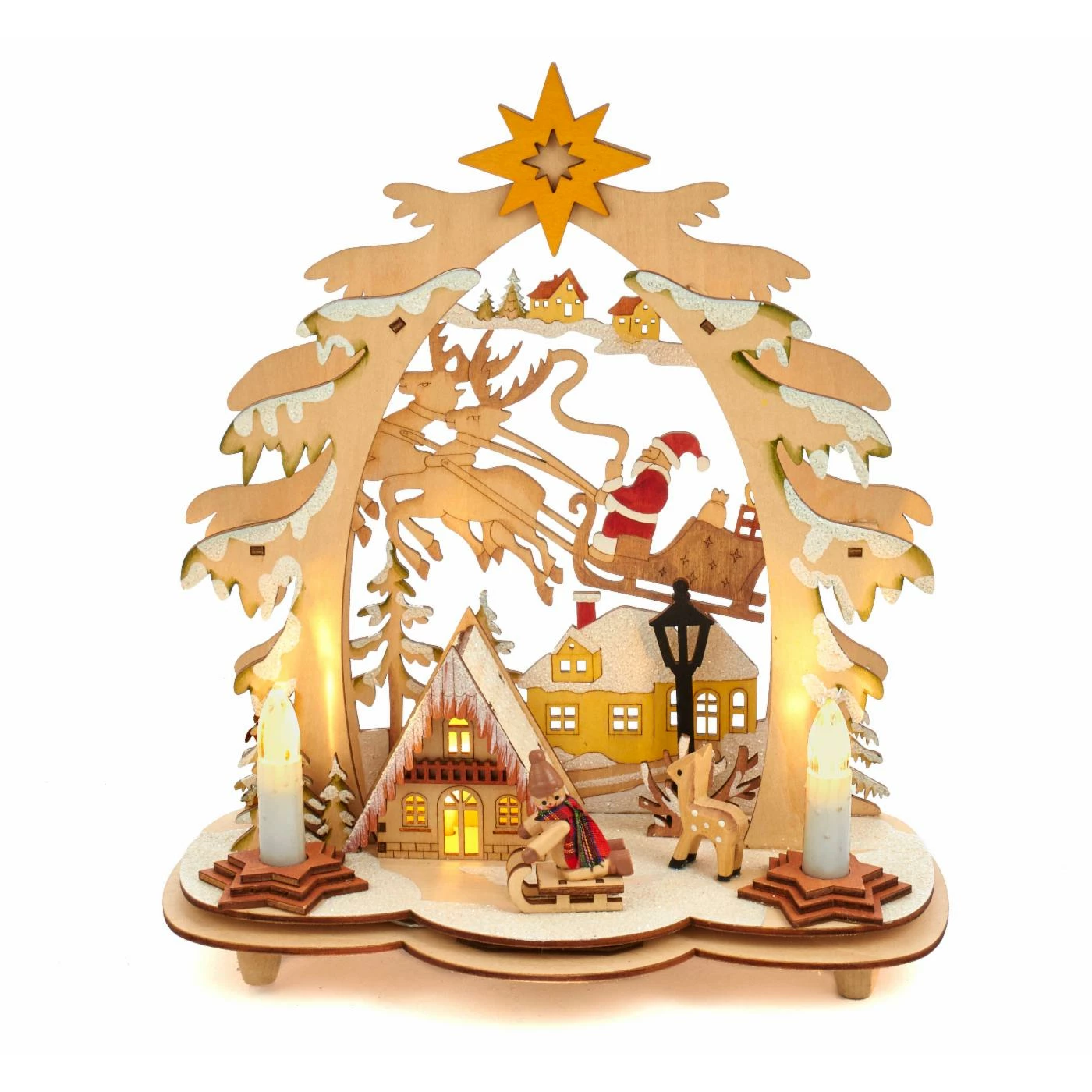 Budget π Decorative π Christmas Accents Kurt Adler 10.82 In. Battery Operated Village LED House π - Image 2