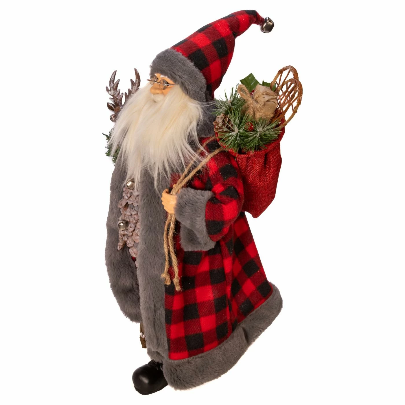 Promo π Santa Figurines Kurt Adler 18 In. Kringle Klaus Red And Gray Santa 𧨠- Image 2