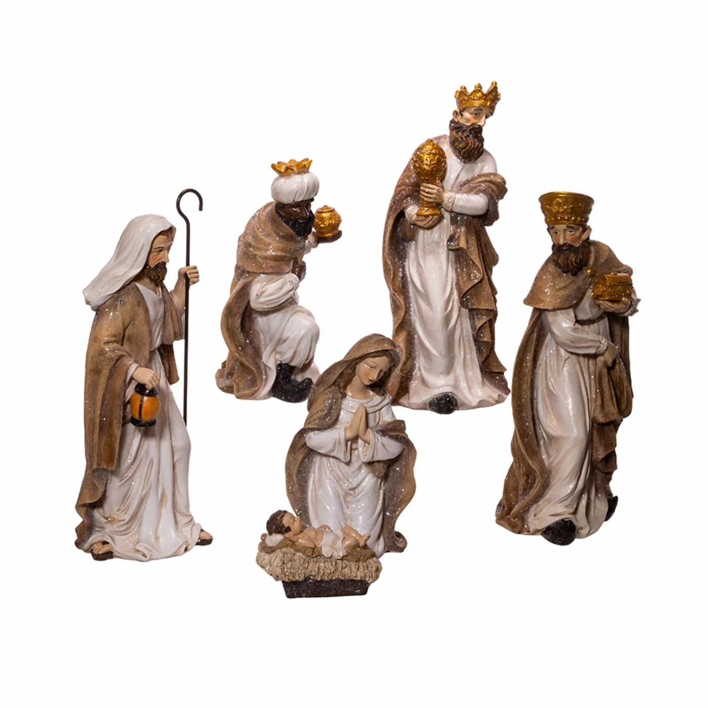 Budget π Kurt S. Adler, Inc. Nativity Figurines & Sets Kurt Adler 13-Inch Glittered Nativity, 6-Piece Set β - Image 2
