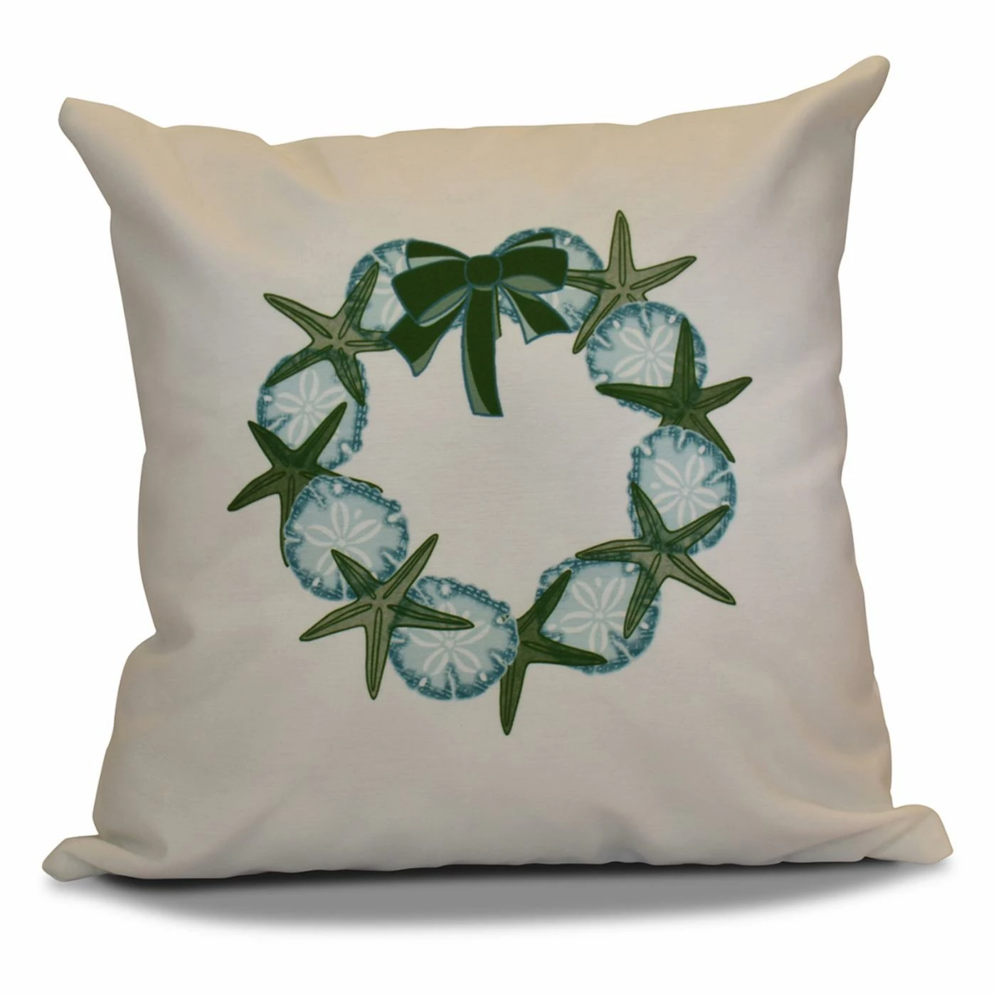 Best reviews of π₯ Decorative π Christmas Pillows E By Design Seashell Wreath Decorative Pillow 𧨠- Image 2