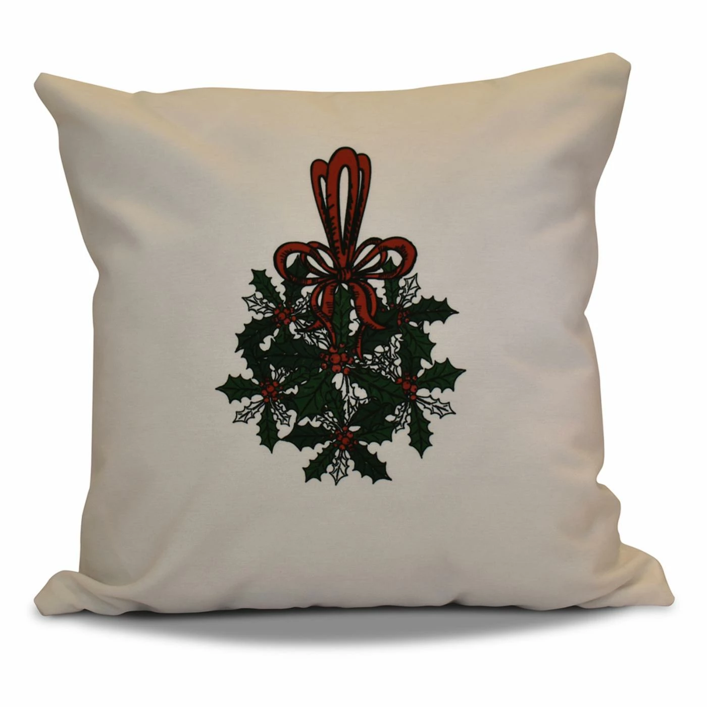 Wholesale π Decorative π Christmas Pillows E By Design Traditional Mistletoe Decorative Pillow βοΈ - Image 2