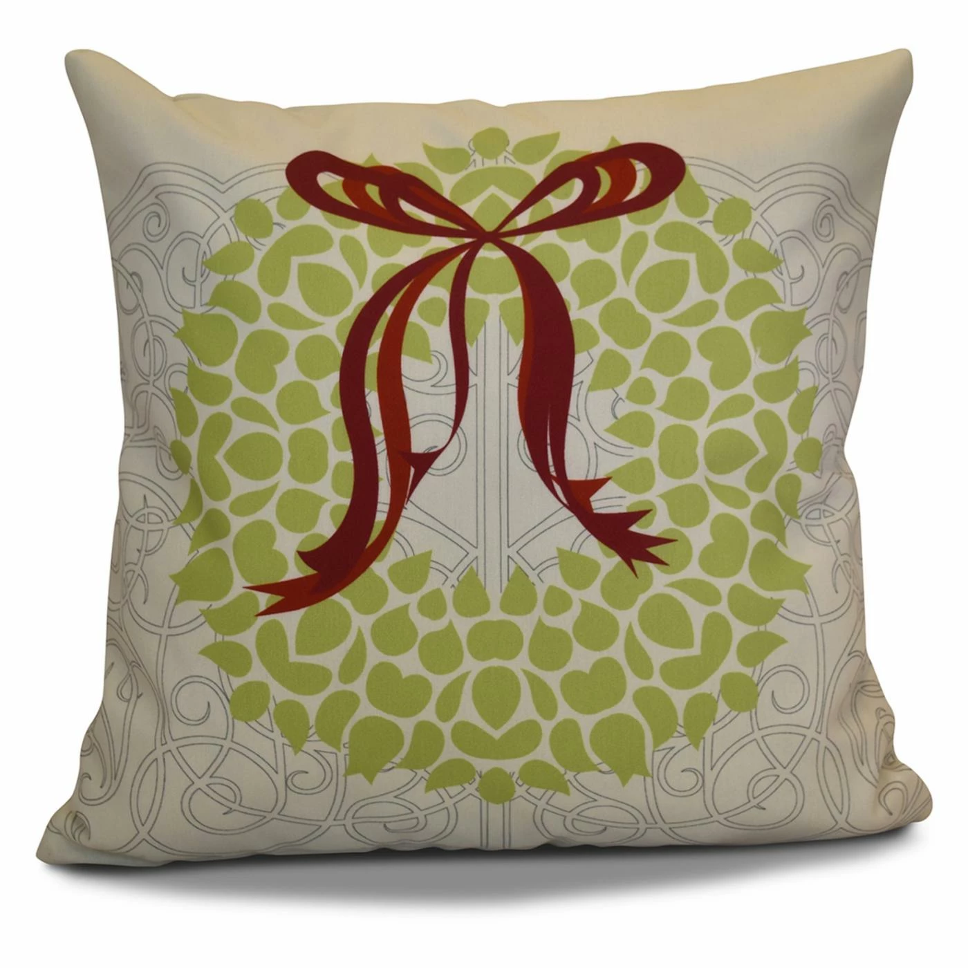 Best Pirce π Decorative π Christmas Pillows E By Design Gate Wreath Decorative Pillow π - Image 2
