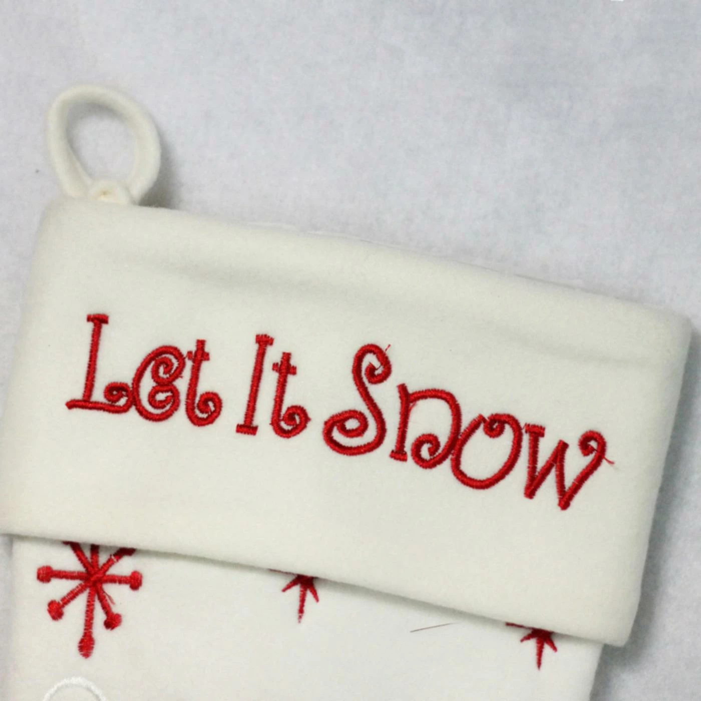 Hot Sale π Christmas Stockings & Holders Northlight 18 In. Let It Snow Santa Claus Embroidered π Christmas Stocking π - Image 2