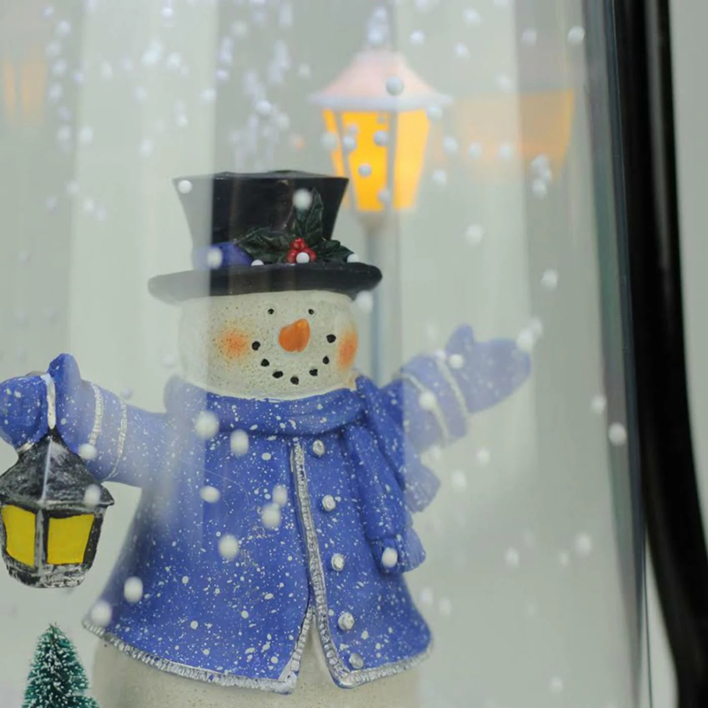 Buy π Snowman Figurines & DΓ©cor Northlight 13.5 In. Lighted Musical Snowman With Lantern Snowing π Christmas Tabletop Lantern 𧨠- Image 2