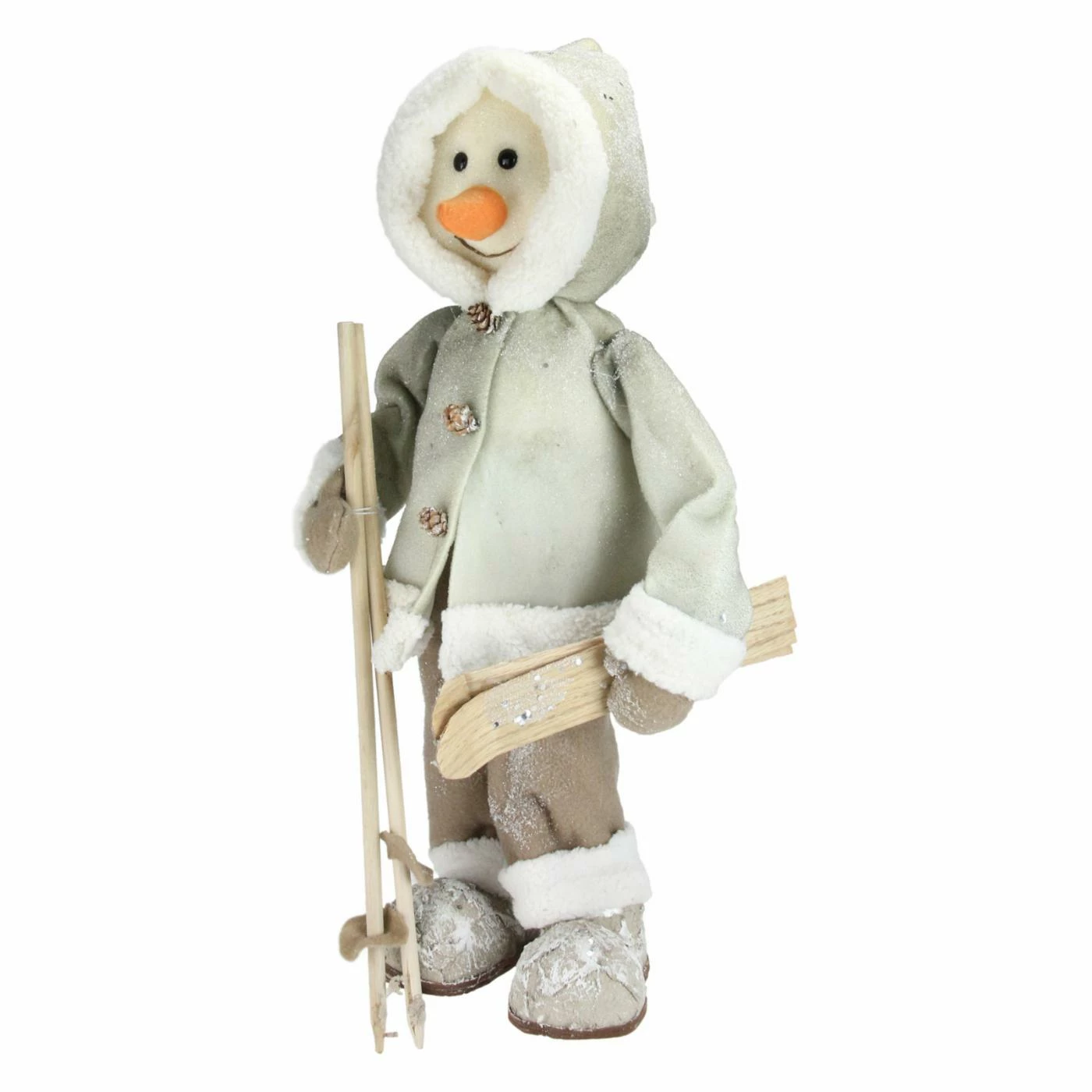 Buy π Snowman Figurines & DΓ©cor Northlight Winters Beauty White And Brown Skiing Snowman β Christmas Figurine 𧨠- Image 2