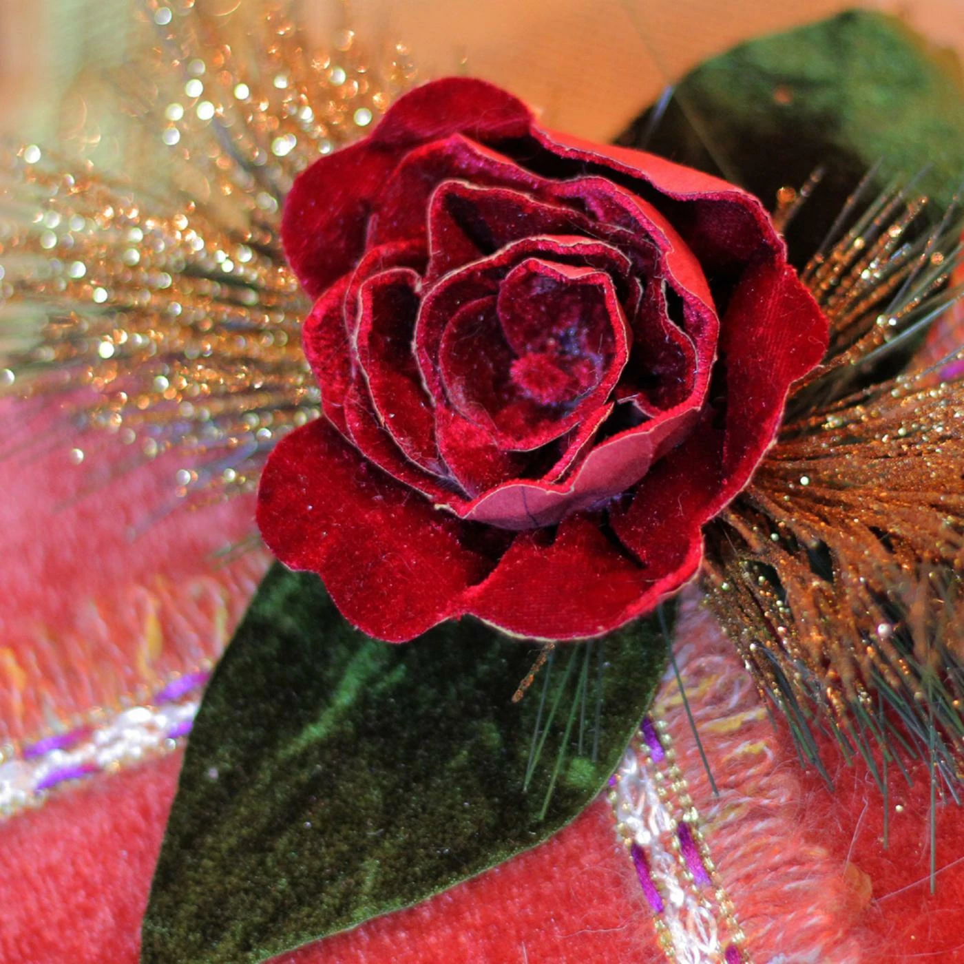 Best Sale π Decorative π Christmas Accents Northlight Natures Luxury Dark Rose Floral Accent π Christmas Gift Box Decoration β - Image 2