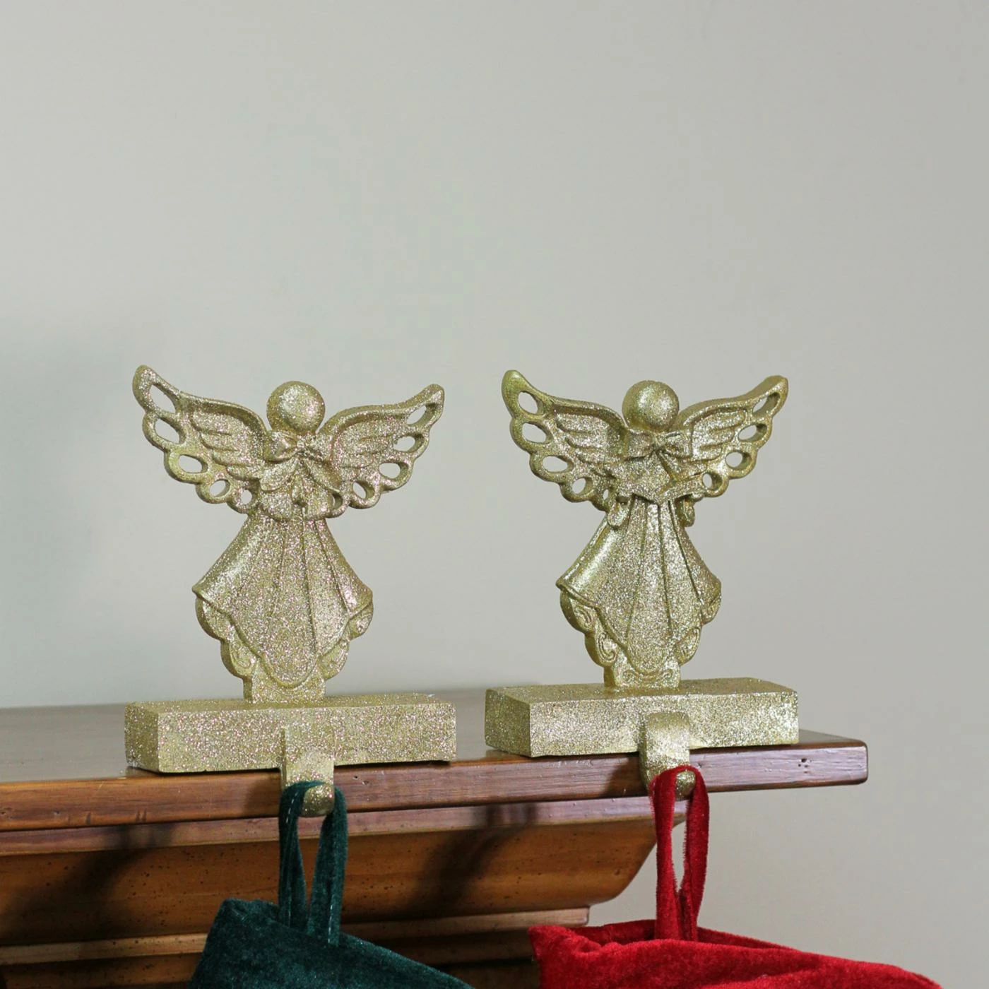 Discount β€οΈ Christmas Stockings & Holders Northlight Glittered Angel π Christmas Stocking Holder - Set Of 2 β€οΈ - Image 2