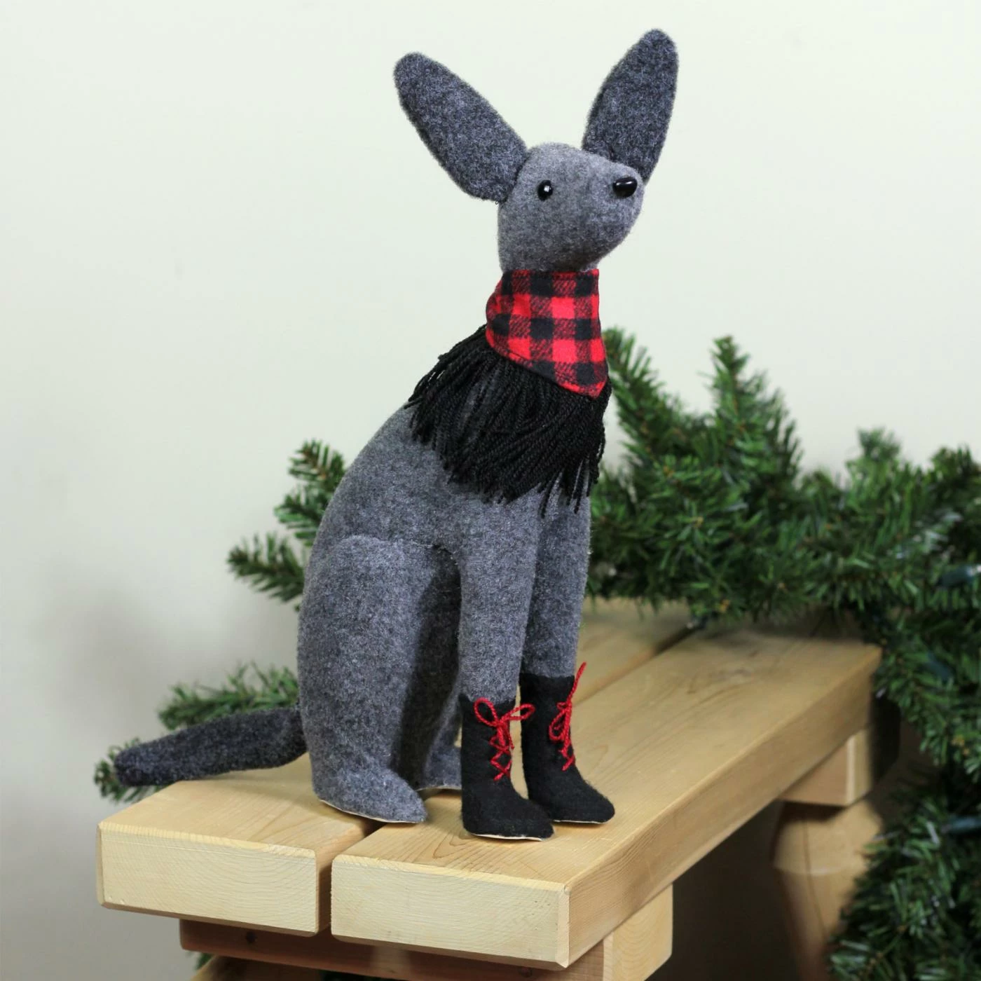 New ๐ฏ Decorative ๐ Christmas Accents Northlight Sitting ๐ฆฎ Dog With Plaid Collar ๐ Christmas Decoration ๐ - Image 2