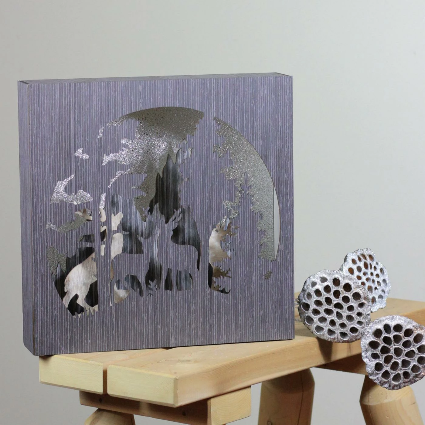 Cheapest π Decorative β Christmas Accents Northlight Glittered Winter Woodland Deer β Christmas Shadow Box Table Decoration π - Image 2