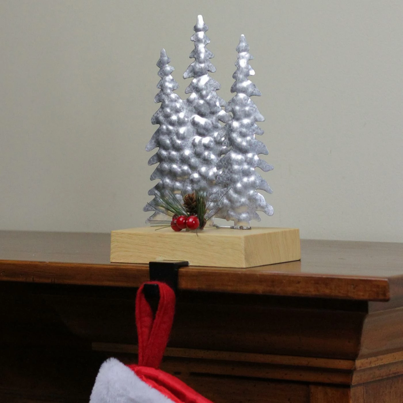 Flash Sale π€© Christmas Stockings & Holders Northlight Tree Shaped Metal And Wood π Christmas Stocking Holder 𧨠- Image 2