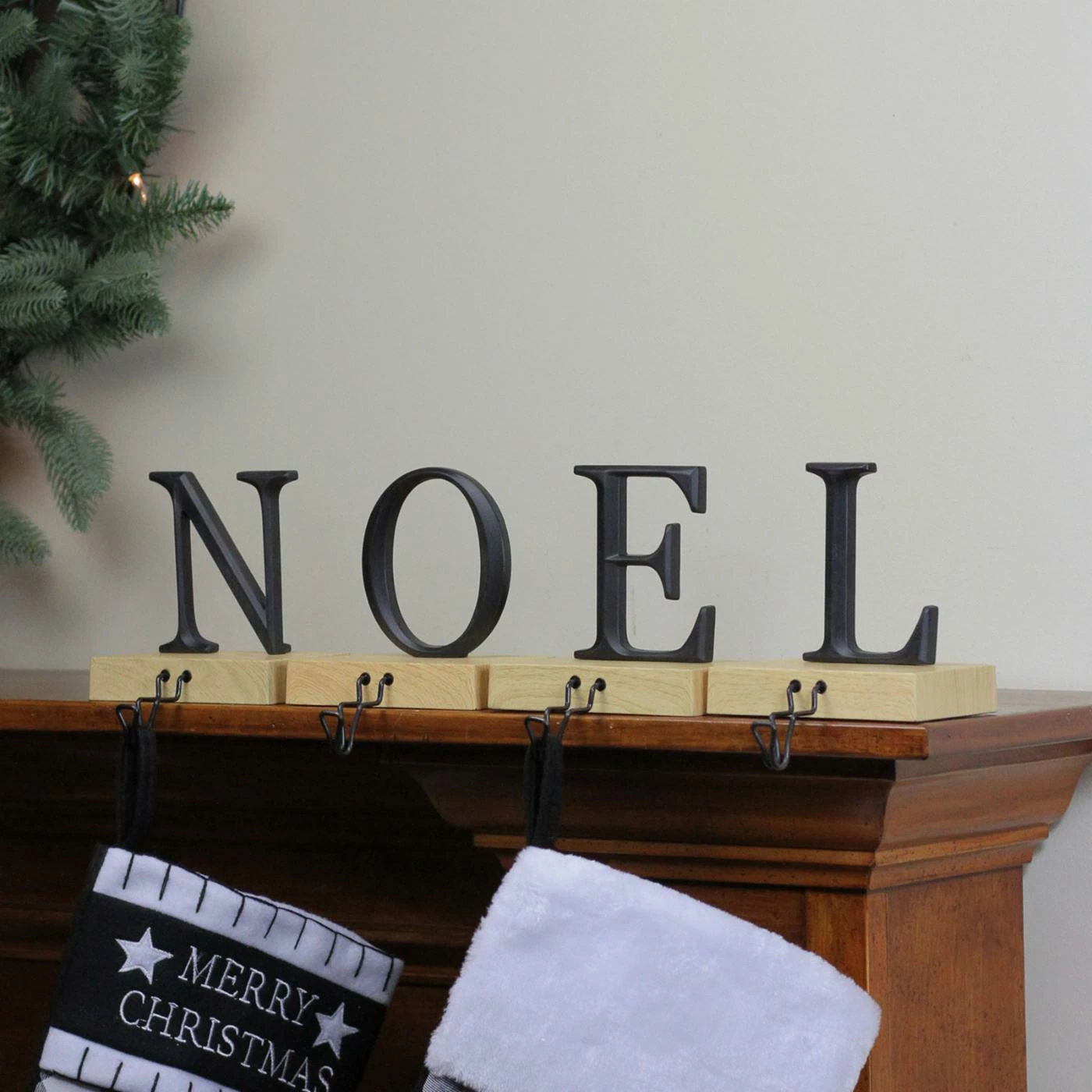 Hot Sale π Christmas Stockings & Holders Northlight 4 Piece Noel π Christmas Stocking Holder Set βοΈ - Image 2