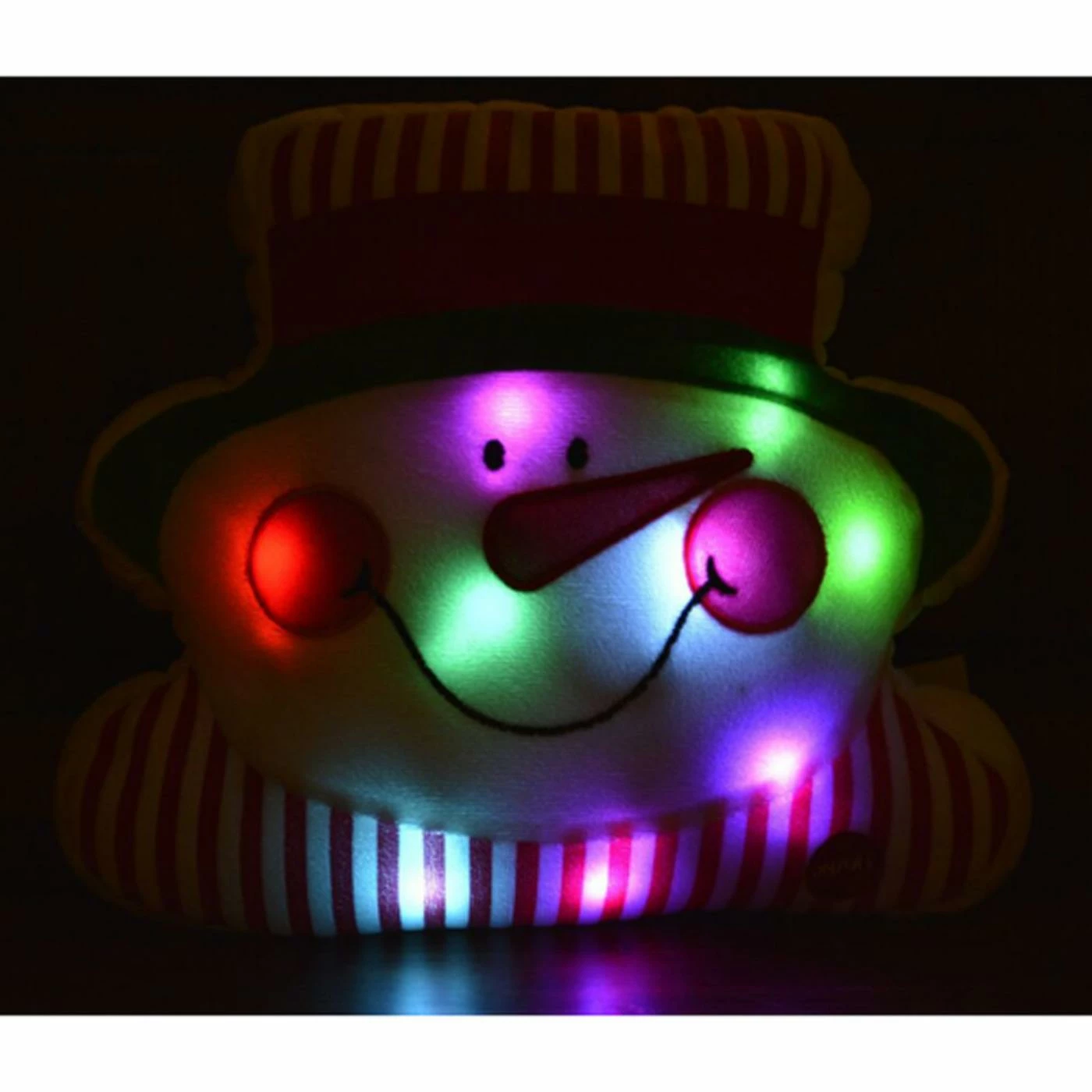 Best Pirce π Decorative π Christmas Pillows Tache Home Fashion Chilly Snowman Microbead LED Throw Pillow π - Image 2