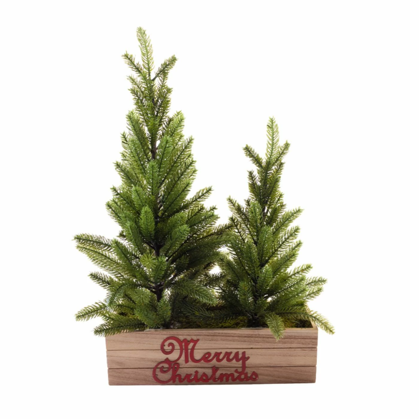 Best deal π Alta Innova Inc Tabletop π Christmas Tree DΓ©cor Alta Innova Merry π Christmas Two Pine Trees Wooden Box Decoration π§¨