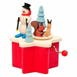 Top 10 🥰 Decorative 🔔 Christmas Accents Graupner 3.25 In. Snowman With Woodland Creatures Music Box 🔔