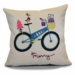 Outlet π Decorative β Christmas Pillows E By Design Merry Bird Bike Decorative Pillow π