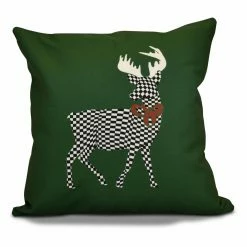 Coupon 😀 Decorative ❄ Christmas Pillows E By Design Merry Deer Decorative Pillow 🔥