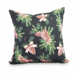 Flash Sale ⌛ Decorative ❄ Christmas Pillows E By Design Greenery Holiday Print Decorative Throw Pillow 👏