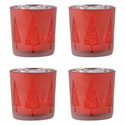 Wholesale ⭐ Candle Holders 🎄 Christmas Home Decor Pomeroy Modern Tree Votive Candle Holder - Set Of 4 🤩