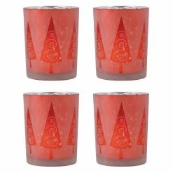 Outlet 👍 Candle Holders ❄ Christmas Home Decor Pomeroy Modern Tree Pillar Candle Holder - Set Of 4 ❤️