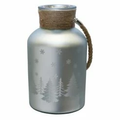 New 😍 Candle Holders 🎁 Christmas Home Decor Northlight 🎁 Christmas Tree And Snowflake Pillar Candle Holder With Handle 🛒