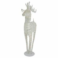 Top 10 🛒 Decorative 🔔 Christmas Accents Northlight Battery Operated White And Silver Glittered LED Lighted Reindeer 🔔 Christmas Decoration 😍