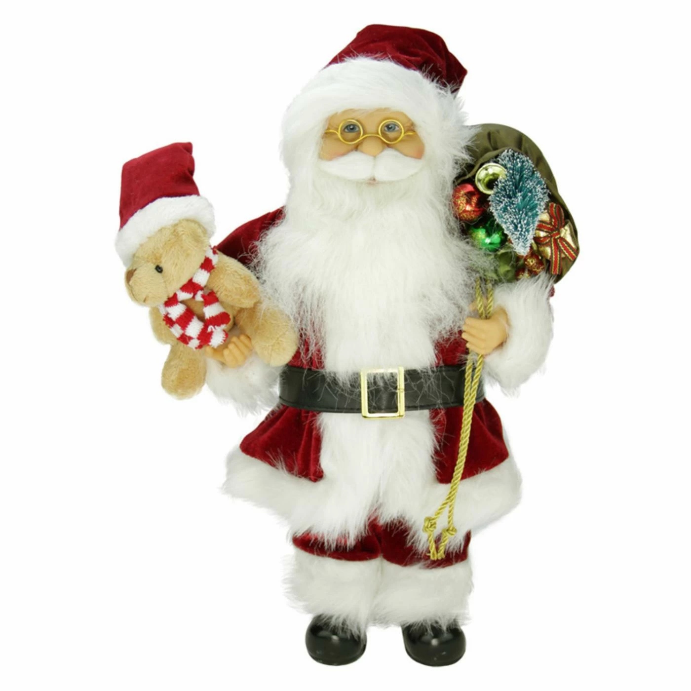 Best Pirce π₯° Santa Figurines Northlight 16 In. Traditional Santa Claus Figurine With Teddy Bear And Gift Bag β