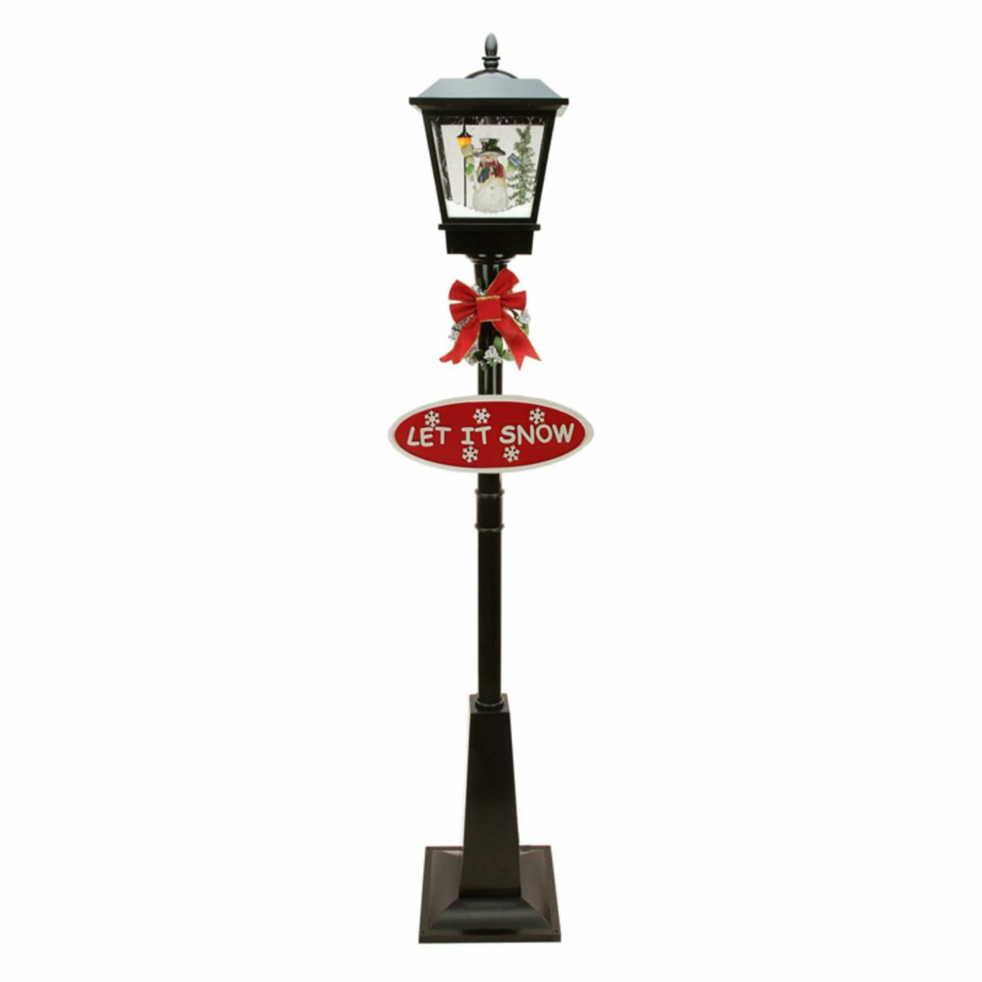 Best Pirce π Snowman Figurines & DΓ©cor Northlight Black Lighted Musical Snowman Vertical Snowing π Christmas Street Lamp π