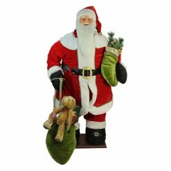 Deals π Santa Figurines Northlight 5 Ft. Life-Size Deluxe Animated Musical Inflatable Santa Claus π