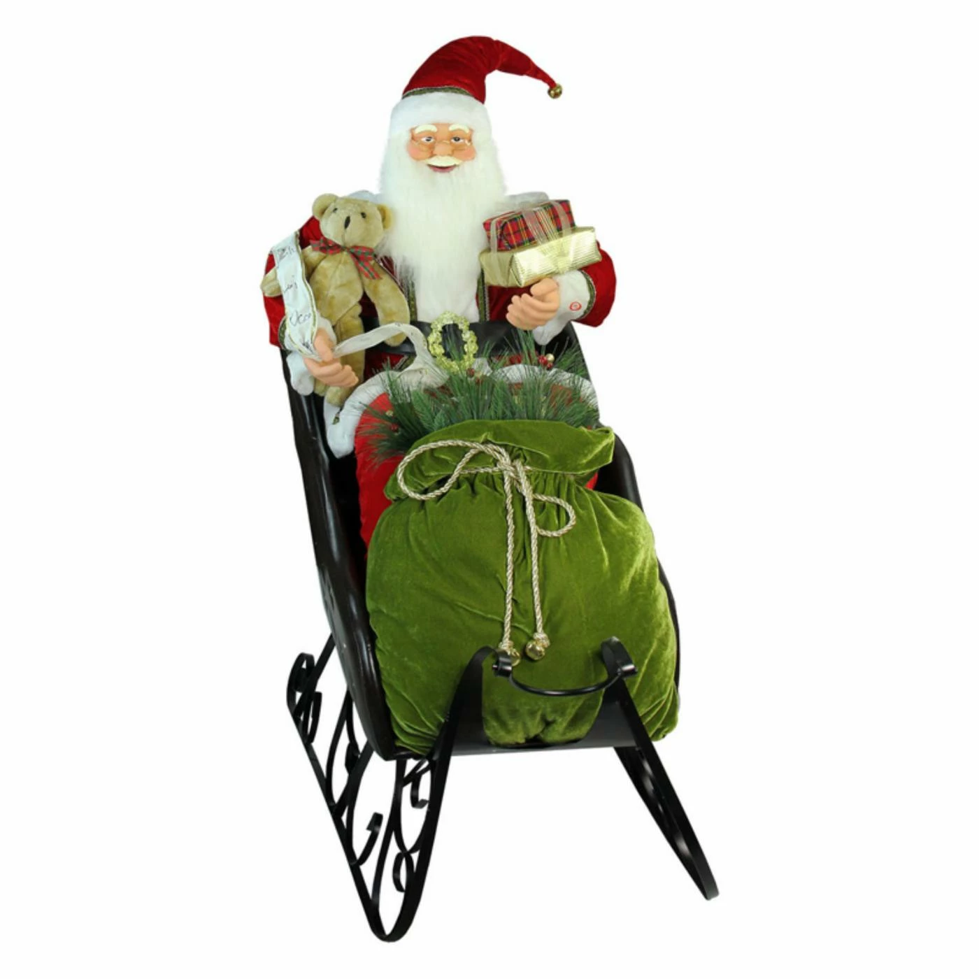 Cheap π€© Santa Figurines Northlight 4 Ft. Deluxe Animated Musical Santa Claus In Jeweled Sleigh β