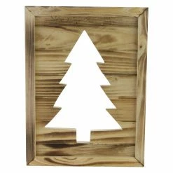 Coupon ⭐ Decorative 🎄 Christmas Accents Northlight 13.75 In. Framed Rustic Wood 🎄 Christmas Tree Cut Out Wall Accent 🔔