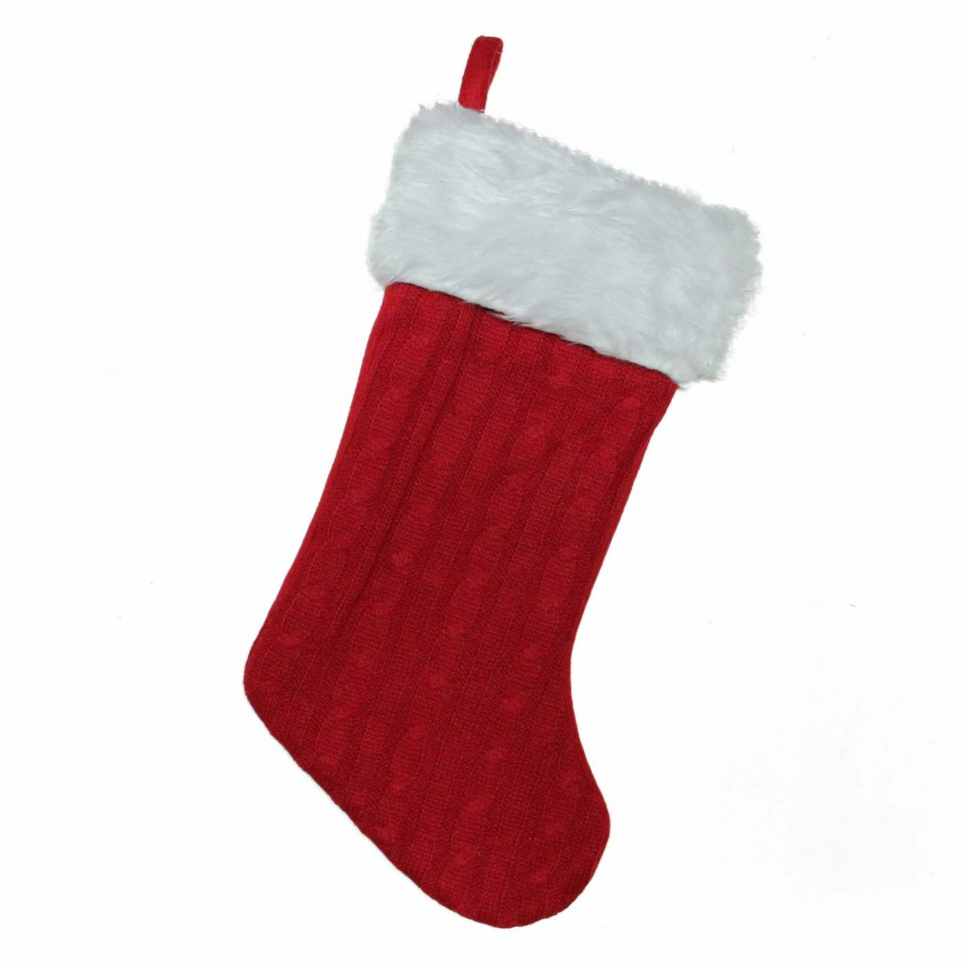 Deals π€© Christmas Stockings & Holders Northlight Cable Knit And Faux Fur Cuff β Christmas Stocking β