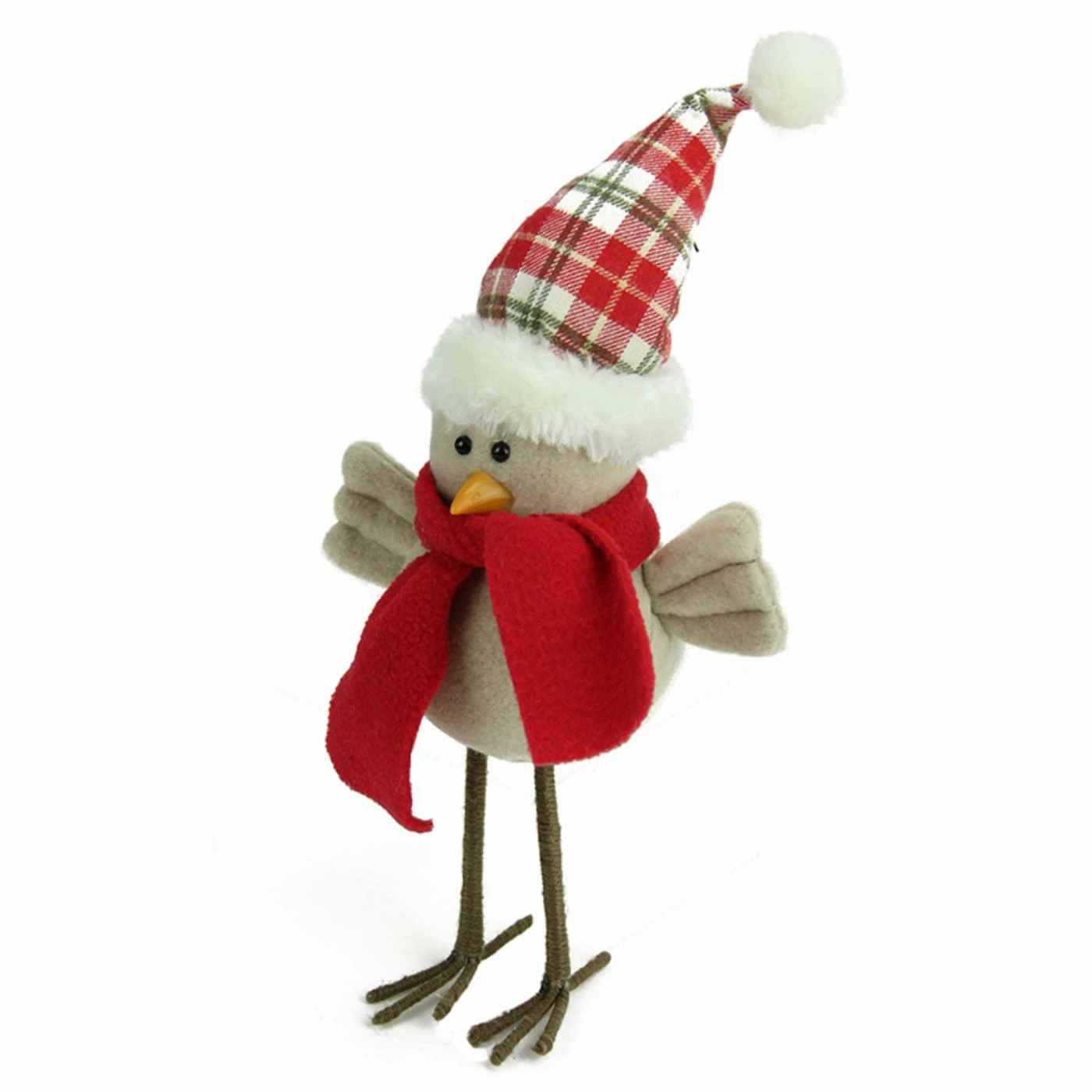 Flash Sale β Decorative π Christmas Accents Northlight 10 In. Standing Bird With Scarf And Plaid Hat π Christmas Decoration π